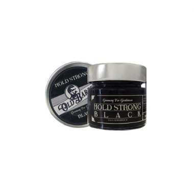 OLD BARBERS Cera Capelli HOLD STRONG BLACK Cera Nera Professionale Compatta per Capelli Grigi e Bianchi