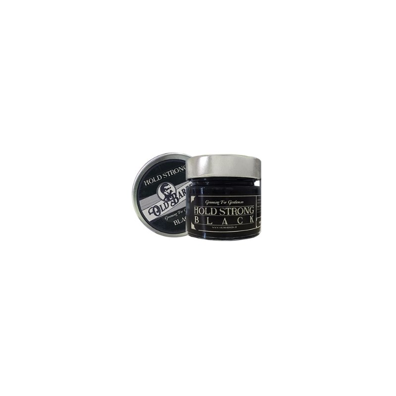 OLD BARBERS Cera Capelli HOLD STRONG BLACK Cera Nera Professionale Compatta per Capelli Grigi e Bianchi
