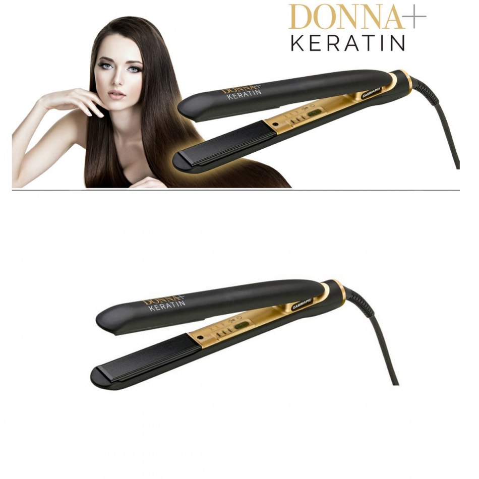 GAMMAPIU' DONNA + KERATIN Piastra per Capelli Professionale per Trattamenti  con Cheratina