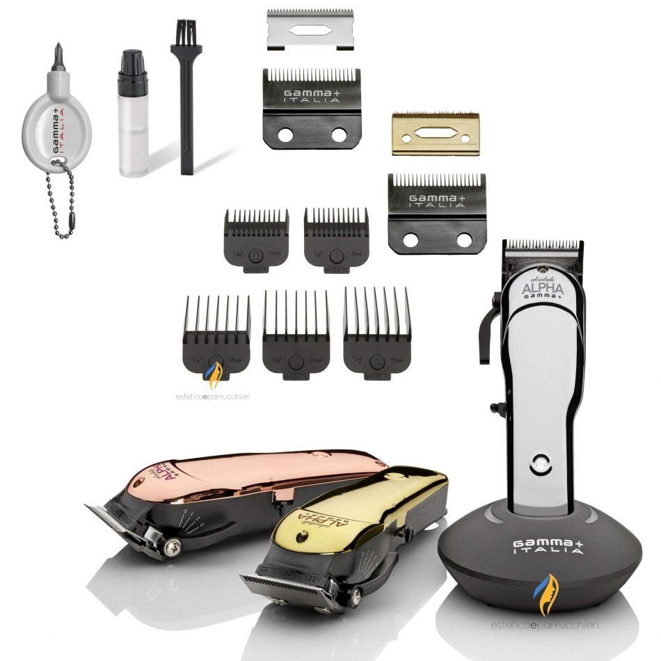 GAMMAPIU' ABSOLUTE ALPHA Tosatrice Cordless Professionale con Motore Rotante